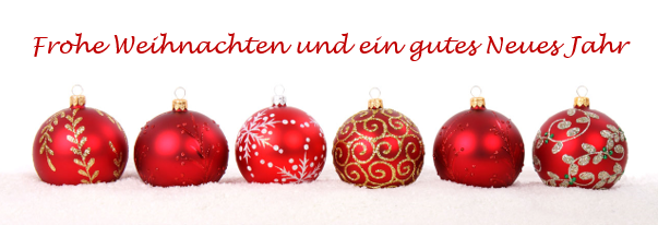 Frohe Weihnachten und ein gutes Neues Jahr